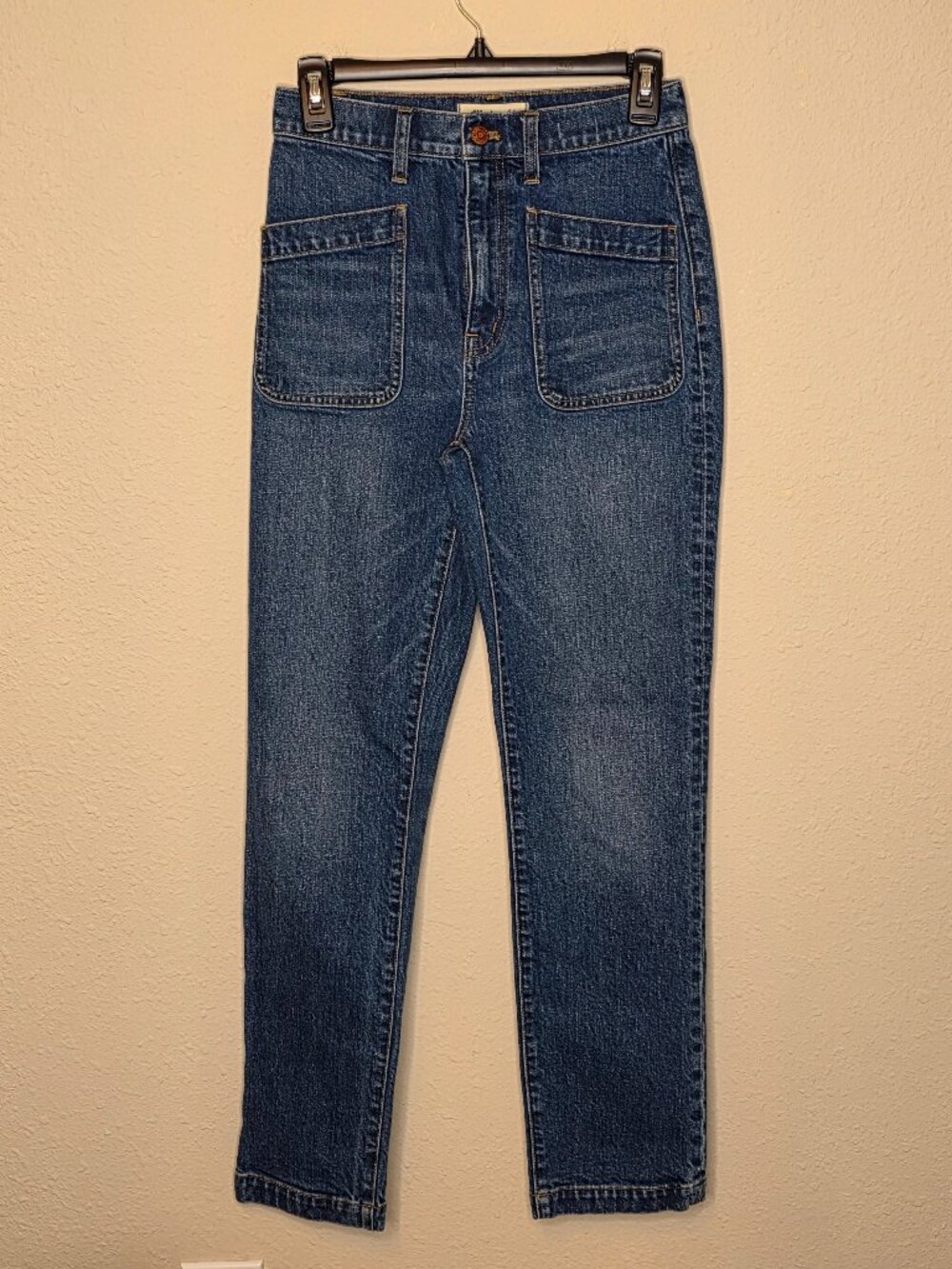 Madewell "Full Length Classic Straight" Jeans, Size 25